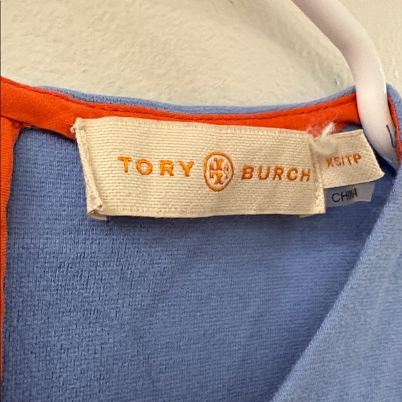 Tory Burch Blue and Orange Embroidered Dress -sleeveless -size XS - cotton blend - Picture 2 of 6